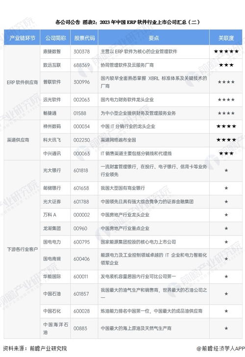 2024年erp软件行业上市公司全方位对比 附业务布局汇总 业绩对比 业务规划等